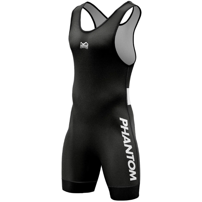 Matman Maillot De Lutte Standard - Lycra Noir, Forme Ajustée, Évacuation Humidité
