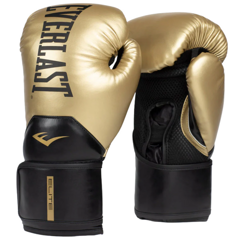 Gants de boxe Everlast Elite 2 – mousse triple couche, ventilation paume EverCool™, barre poignet ergonomique, fermeture velcro.