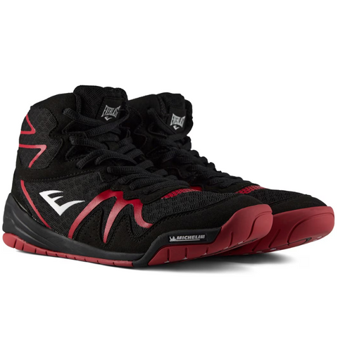 chaussure de boxe everlast low top noir rouge