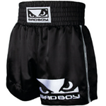 Short Bad Boy Muay Thai noir-blanc | MyGlove Maroc