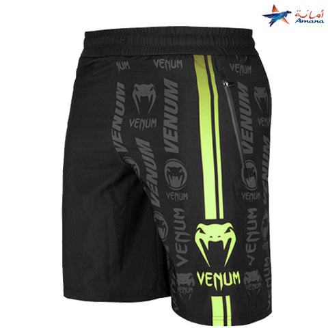 short venum logos noir jaune fluo